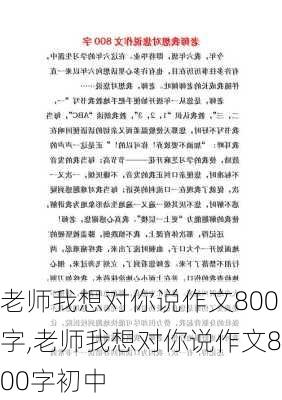 老师我想对你说作文800字,老师我想对你说作文800字初中-第2张图片-星梦范文网