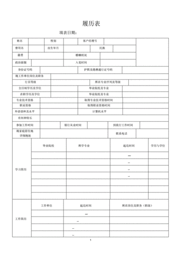 履历表范文,履历表范文合集-第2张图片-星梦范文网