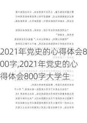 2021年党史的心得体会800字,2021年党史的心得体会800字大学生-第3张图片-星梦范文网