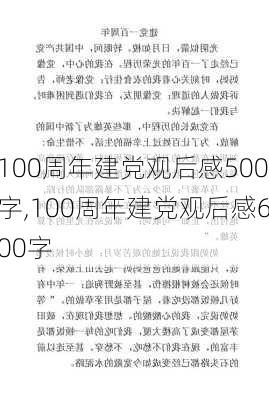 100周年建党观后感500字,100周年建党观后感600字