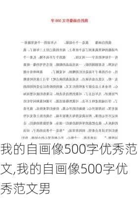 我的自画像500字优秀范文,我的自画像500字优秀范文男