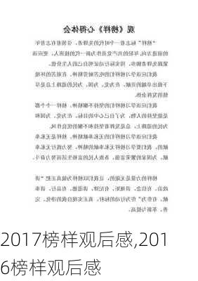 2017榜样观后感,2016榜样观后感-第2张图片-星梦范文网