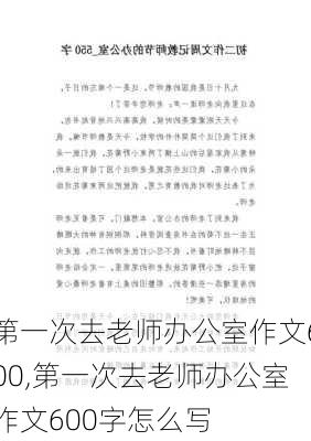 第一次去老师办公室作文600,第一次去老师办公室作文600字怎么写-第2张图片-星梦范文网