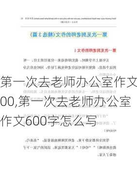 第一次去老师办公室作文600,第一次去老师办公室作文600字怎么写-第3张图片-星梦范文网