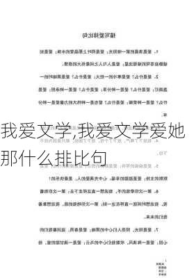 我爱文学,我爱文学爱她那什么排比句