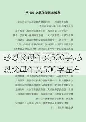 感恩父母作文500字,感恩父母作文500字左右-第2张图片-星梦范文网