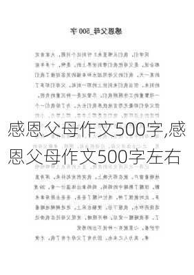 感恩父母作文500字,感恩父母作文500字左右-第3张图片-星梦范文网