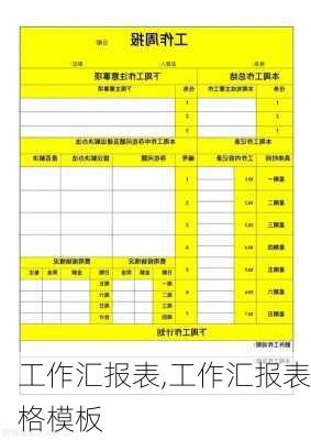 工作汇报表,工作汇报表格模板-第3张图片-星梦范文网