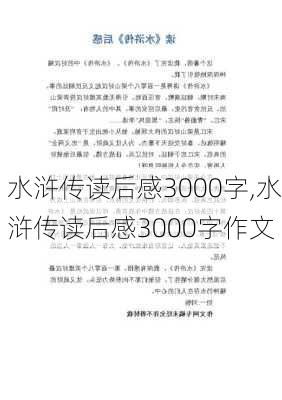 水浒传读后感3000字,水浒传读后感3000字作文-第2张图片-星梦范文网