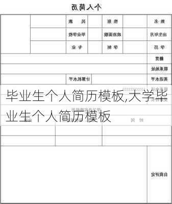 毕业生个人简历模板,大学毕业生个人简历模板-第2张图片-星梦范文网