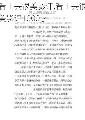 看上去很美影评,看上去很美影评1000字-第3张图片-星梦范文网