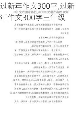 过新年作文300字,过新年作文300字三年级-第2张图片-星梦范文网