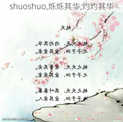 shuoshuo,烁烁其华,灼灼其华-第2张图片-星梦范文网