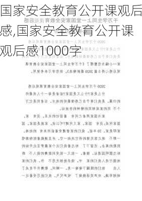 国家安全教育公开课观后感,国家安全教育公开课观后感1000字-第2张图片-星梦范文网