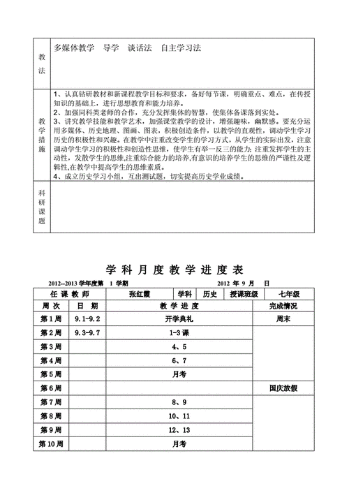 七年级历史教学计划,七年级历史教学计划第一学期-第3张图片-星梦范文网