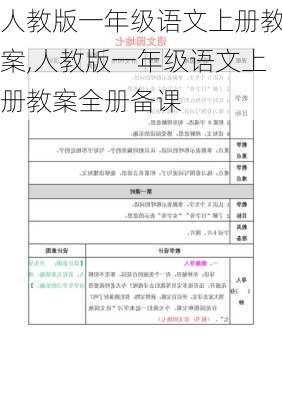 人教版一年级语文上册教案,人教版一年级语文上册教案全册备课-第3张图片-星梦范文网