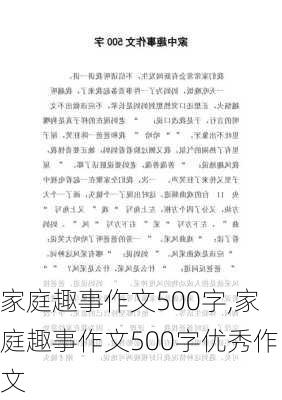 家庭趣事作文500字,家庭趣事作文500字优秀作文-第2张图片-星梦范文网