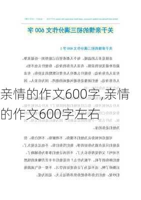 亲情的作文600字,亲情的作文600字左右-第3张图片-星梦范文网