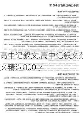 高中记叙文,高中记叙文范文精选800字