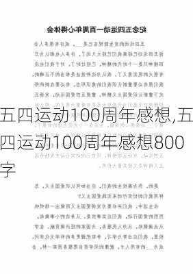 五四运动100周年感想,五四运动100周年感想800字-第3张图片-星梦范文网