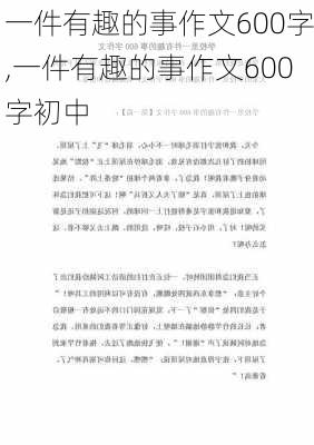 一件有趣的事作文600字,一件有趣的事作文600字初中-第2张图片-星梦范文网