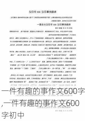 一件有趣的事作文600字,一件有趣的事作文600字初中-第3张图片-星梦范文网