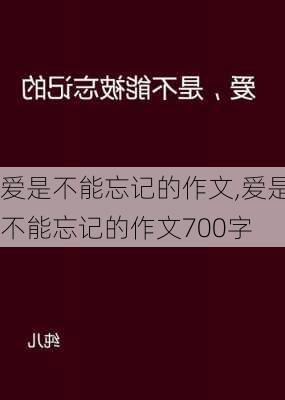 爱是不能忘记的作文,爱是不能忘记的作文700字-第3张图片-星梦范文网