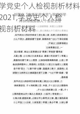 学党史个人检视剖析材料2021,学党史个人检视剖析材料-第3张图片-星梦范文网