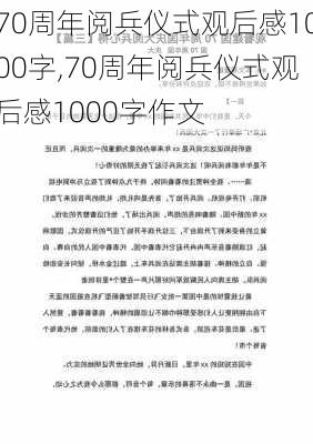 70周年阅兵仪式观后感1000字,70周年阅兵仪式观后感1000字作文-第3张图片-星梦范文网