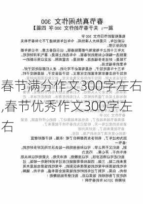 春节满分作文300字左右,春节优秀作文300字左右-第2张图片-星梦范文网