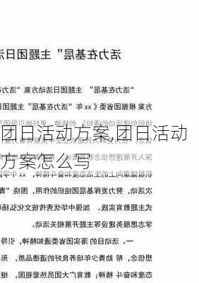 团日活动方案,团日活动方案怎么写-第2张图片-星梦范文网