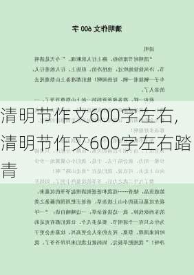 清明节作文600字左右,清明节作文600字左右踏青-第3张图片-星梦范文网