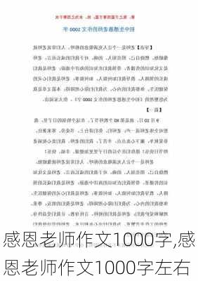 感恩老师作文1000字,感恩老师作文1000字左右-第3张图片-星梦范文网