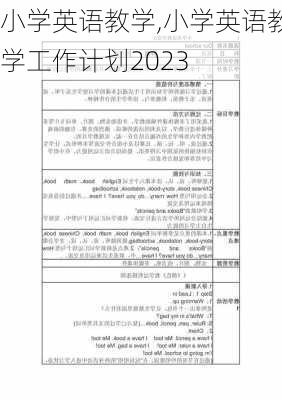 小学英语教学,小学英语教学工作计划2023