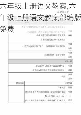 六年级上册语文教案,六年级上册语文教案部编版免费-第3张图片-星梦范文网