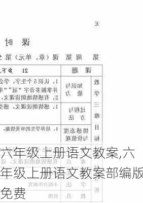 六年级上册语文教案,六年级上册语文教案部编版免费-第2张图片-星梦范文网