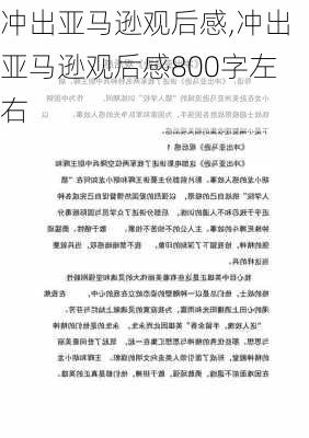 冲出亚马逊观后感,冲出亚马逊观后感800字左右-第3张图片-星梦范文网