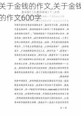 关于金钱的作文,关于金钱的作文600字-第3张图片-星梦范文网