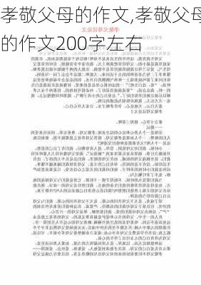 孝敬父母的作文,孝敬父母的作文200字左右-第2张图片-星梦范文网