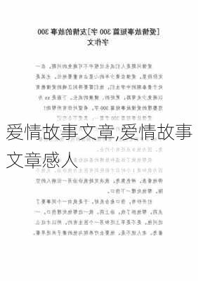 爱情故事文章,爱情故事文章感人