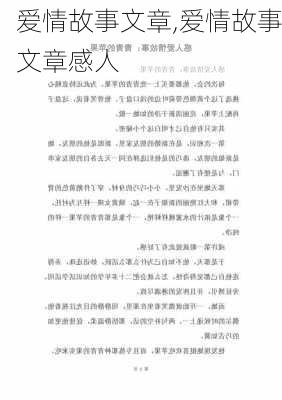 爱情故事文章,爱情故事文章感人-第3张图片-星梦范文网