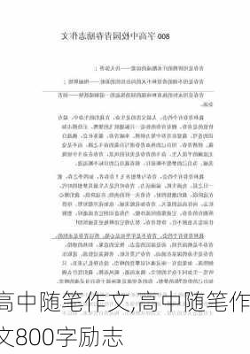 高中随笔作文,高中随笔作文800字励志