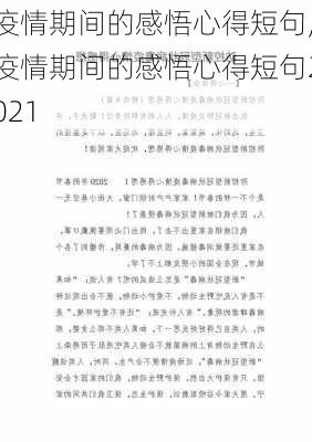 疫情期间的感悟心得短句,疫情期间的感悟心得短句2021-第2张图片-星梦范文网