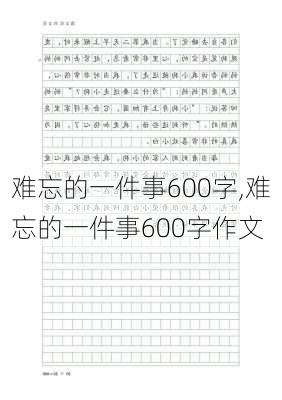 难忘的一件事600字,难忘的一件事600字作文-第2张图片-星梦范文网