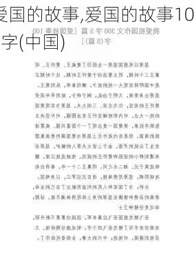 爱国的故事,爱国的故事100字(中国)-第2张图片-星梦范文网