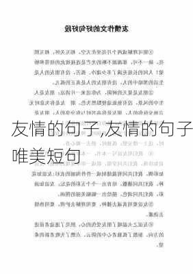 友情的句子,友情的句子唯美短句