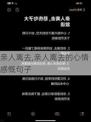 亲人离去,亲人离去的心情感慨句子-第3张图片-星梦范文网