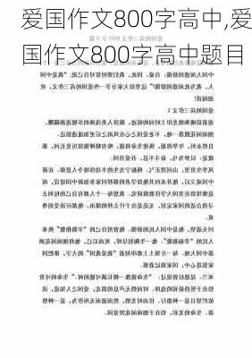 爱国作文800字高中,爱国作文800字高中题目-第3张图片-星梦范文网