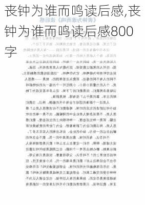 丧钟为谁而鸣读后感,丧钟为谁而鸣读后感800字-第2张图片-星梦范文网