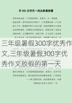 三年级暑假300字优秀作文,三年级暑假300字优秀作文放假的第一天-第2张图片-星梦范文网